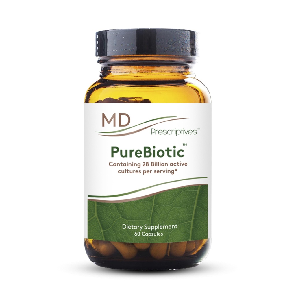 MD Prescriptives - PureBiotic - Probiotic Dietary תוסף for Digestive & Gut Health - 60 קפסולות