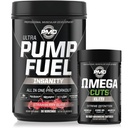 PMD Sports Ultra Pump דלק Insanity - Pre Workout - Strawberry Slam (30 משרתים) ספורט אומגה חותכת את עלית שומן התרמיאוגני (90 Softgels)