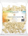 Dr. Clark Store ריקה Gelatin קפסולות גודל 00 - 1 גביע (Approx. 120 קפסולות), מושלם עבור תוספי DIY, Vegetarian-Friendly, Halal & Kosher Certified, BSE-Free
