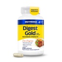 Enzymedica Gold + ATPro, כוח מקסימלי, פעילות מהירה, מסייע לערוצים גדולים, מונע Bloating and Gas, 240 Count (FFP)