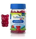TruBiotics Probiotics לילדים עם Prebiotics & ויטמין C, חניכיים סוכר ללא תשלום עבור תמיכה בריאות העיכול ו Immune, ילדים גמישים פרוביוטיקה, Natural Strawberry Flavor, 40 חניכיים