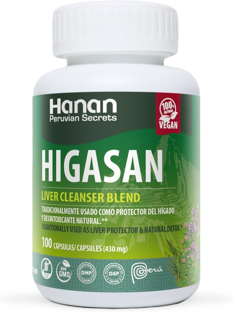 Hanan Higasan Liver Cleanser Band | 100 קפסולות | סיוע טבעי בתמיכה פונקציונליות חיה בריאה ורמת כולסטרול בריאה (2 Pack)