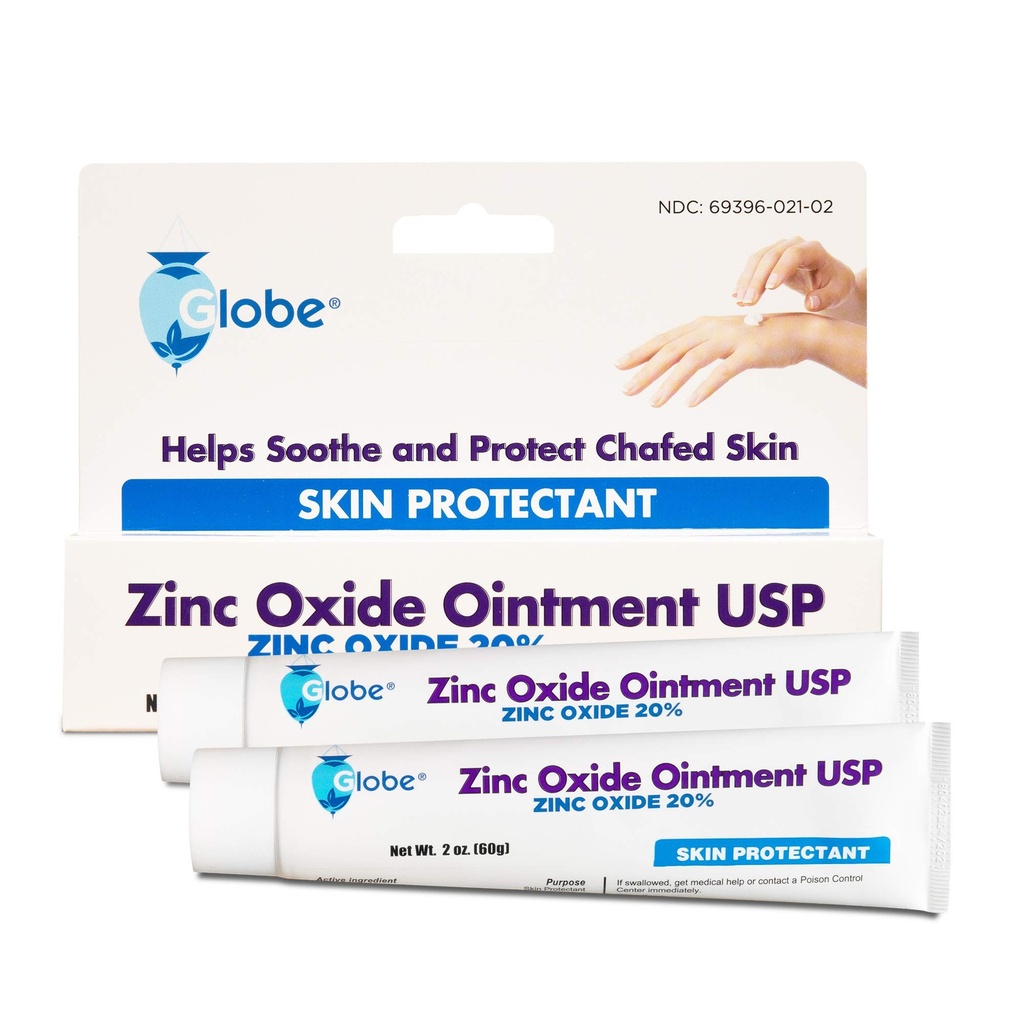 (2 Pack) Globe Zinc Oxide Ointment 20%, 2 Ounce Tube ( Total 4 oz) Advanced Skin Protection, For Diaper Rash, Relief from הרעלת Ivy, Sumac & Oak, Protects from Wetness, Protects Chafed Skin Protection, For Diaper Rash, Relief from הרעלת Ivy, Sumac & Oak, Protects from Wetness, Protects from Wetness, Protects from Wetness, Protects of Wetness, Protects Chafed Skin Protection