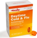 זמן-CAP LABS, INC. Time Daytime Cold and Flu Medicine 48 Softgels - Cough Suppressant, Nasal Decongestant, Pain Reliever