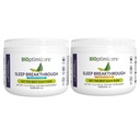 BIOptimizers Sleep Break Throughאבקת - חלומות טרופיים ו-Blueberry Bundle - תוסף תמיכה בשינה טבעית - 405g Total