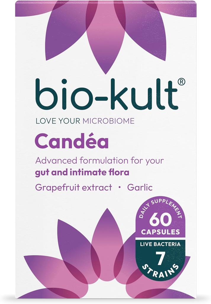 Bio-Kult Candea - 60 קפסולות - פרוביוטיקה עבור Intimate פלורה, פרוביוטיקה עבור נשים, פרוביוטיקה עבור גברים, עם Garlic ו Grapeפרי לחלץ