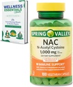 NAC תוסף N-Acetyl Cysteine | 1000mg, 100 Count | Immune Support, Vegetarian כמוסות | Gluten-Free, Soy Free, Lactose Free | עם Selenium ו Molybdenum