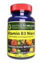 ויטמין B3 NIACIN - Digestive, Heart and Immune Support! - 100% אורגני - גם לשפר את תפקוד המוח, אנרגיה ולהפחית מתח - טבליות טבעוניות (60ct)