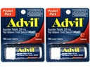 2 Pack of Pocket Pack Advil Pain Reliever / Fever להפחית Ibuprofen 200 מ"ג - 10 טבליות coated Tablets PER Pack (20 טבליות Total)