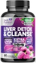 Gentle Liver ניקוי של Detox & תיקון פורמולה - תוספת תמיכה חיה מתקדמת עם Silymarin Milk Thistle, Dandelion Root, Artichoke Extract, Turmeric, Choline, & Beetroot - 60 Veggie כמוסות