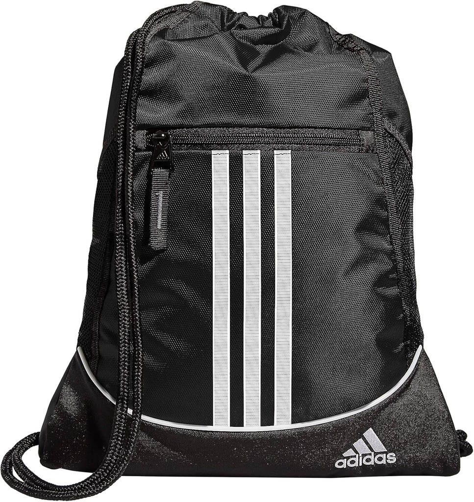 Adidas Alliance Sackpack - צייר תרמיל קטן עבור גברים ונשים, שחור, גודל אחד