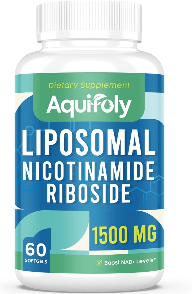 Liposomal Nicotinamide Riboside תוסף 2000 מ"ג עם TMG ו Pterostilbene עבור Absorption מקסימלית, עליונות NAD, Boosting NAD+, אנרגיה סלולרית והגנה על גיל, 60 Softgels