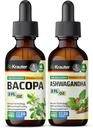 BIO KRAUTER Bacopa Tincture 2 Fl. Oz. & Ashwaganha Tincture 2 Fl. Oz.