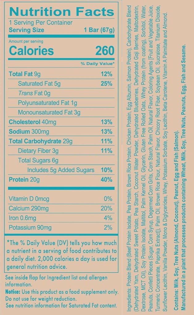 REDCON1 MRE Bar, Sprinkled Donut, 20g Whole מזון חלבון בר עם שמן MCT - Easy to Digest, Delicious Meal החלפת Bar - Anytime חלבונים חטיף, פוסט או טרום עבודה ברים (4 Bars)