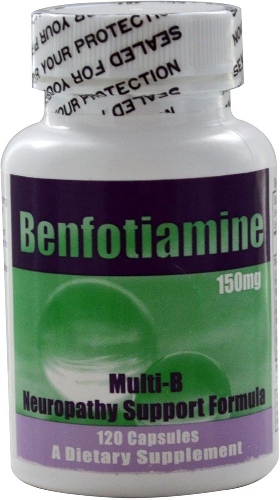 חדש מהיצרן! Benfotiamine Multi-B נוירופתיה תמיכה פורמולה 150 מ"ג, 120 כובעים - 3 Pack