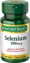 Nature's Bounty Selenium, תומך Prostate ו- Immune System Health, 200 mcg, 100 טבליות