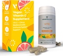 תוספי ויטמין C טבעוניים - VIT C + Citrus Bioflavonoids - ויטמינים ותוספים לבריאות - תוספי מזון יומיים (60 קפסולות) - תוספי ויטמין C 500 מ"ג - Antioxidants תוספת תוספת תוסף