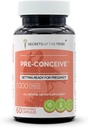 סודות השבט Pre-conceive, 60 קפסולות, 1000 מ"ג, Vitex, Red Raspberry, Black Cohosh, Red Clover, White Peony, Shatavari. מוכנות ל-Pregancy 60 קפסולות