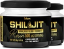 Shilajit Pure ההימלאיה אורגנית עם Fulvic Acid, Humic Acid ו 85 + Trace מינרלים - תמיכה בייצור אנרגיה, מערכת החיסון ובריאות קוגניטיבית - 2Packs 20g עבור 80 משרתים