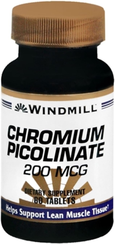 Windmill Chromium Picolinate 200 mcg Tablet 60 טבליות (Pack of 4)