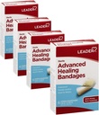 מנהיג Adhesive Bandages Advanced Healing, גדול בגודל אחד, 6 Count - Waterהוכחה וגמישות - 4 Pack