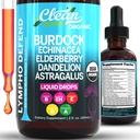 אורגני Lymphatic Drainage תוסף | Lymphatic Support Drops | Burdock Root Echinacea Elderberry Dandelion Astragalus Milk Thistle Sea Mos Red Cloverse נדחה על ידי ניקוי נטרה