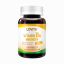Lovita ויטמין B6 (Pyridoxine hydrochloride) 80mg, Timed לשחרר, 8 שעות Sustained, תמיכה Cardiovascular & Nerve בריאות, 130 טבעוני Tablet