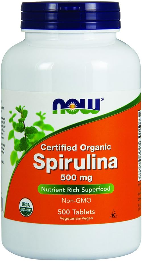 עכשיו Spirulina 500 מ"ג,500 טבליות