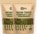 Neem Triple Complex T Cut (לא אבקה), Good to Make Fresh Leaf Tea 8 Ounces, Leaves, Bark, Flower in Ratio (80:10:10)