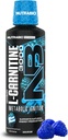 NutraBio - L-Carnitine נוזל Shots - 3000 מ"ג, (Blue Razz) - 10 מ"ג של ויטמין B-5 - Zero Carbs & Sugars - ייצור אנרגיה - התאוששות שרירים