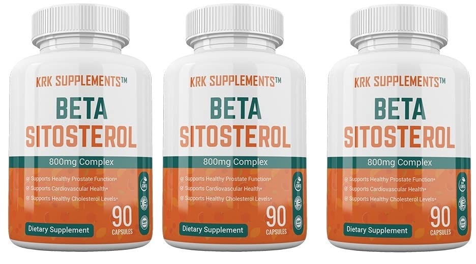 3 בקבוקים Beta Sitosterol 800mg Per המשרת 270 קפסולות הכוללות תמיכה