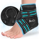 Atsuwell Ankle Ice Pack Wrap, Reusable Gel Ice Pack for Foot Ankle Heel, Foot Ice Wrap with Soft Plush Lining, Cold Compress Therapy for Soothing Discomfort