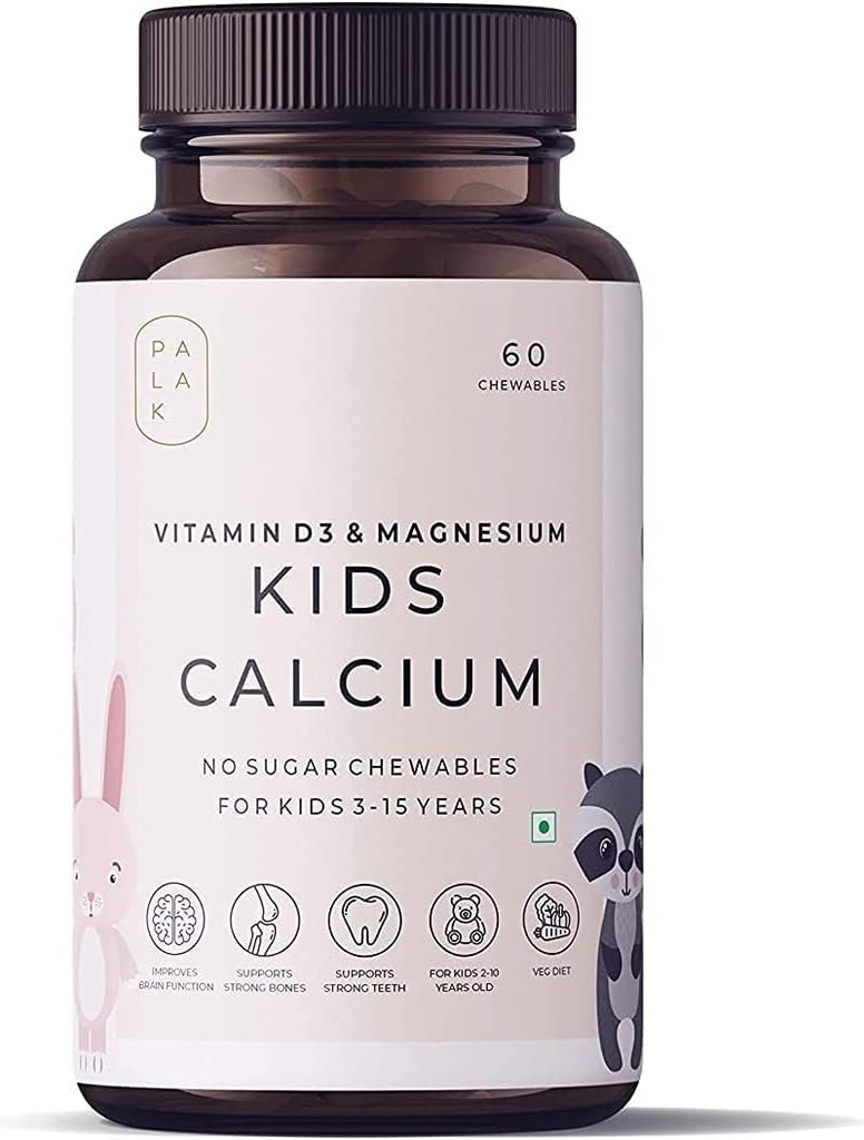 Verem Palak Notes: Kids Calcium עם ויטמין D3, K2 ומגנזיום | No Sugar Chewables