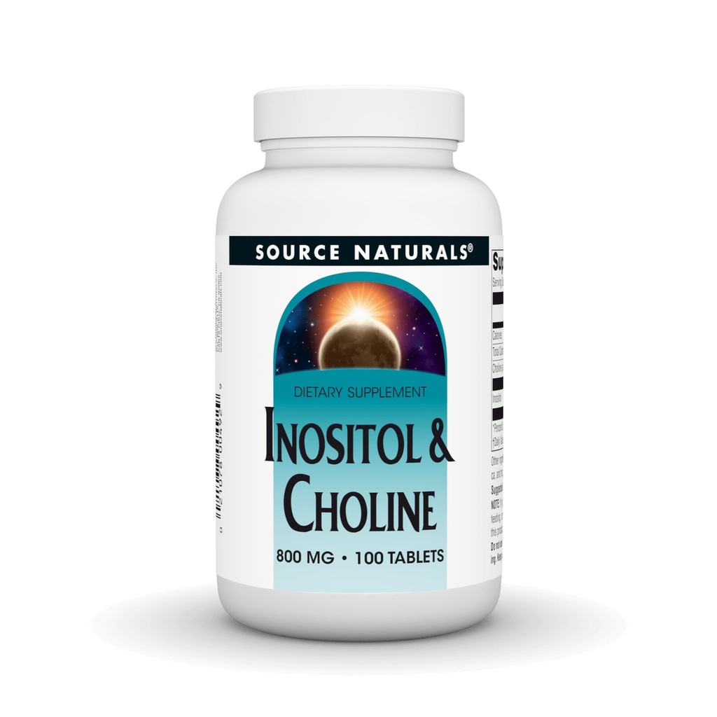 מקורות טבעיים Inositol & Choline 800 מ"ג תומכים בתפקוד עצבי בריא - 100 טבליות