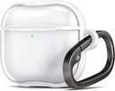 Spigen Ultra Hybrid Designed AirPods 4 Case (2024 Anti-Yellowing Clear Cover with Karabiner Key Chain - Jet White