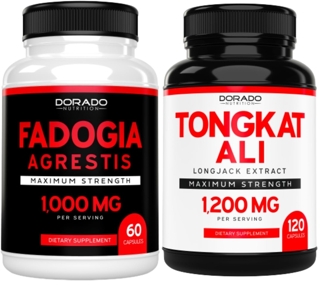 Fadogia Agrestis Extract (60 Count) כוח מקסימלי עבור ביצועי אתלטיקה ומיסה שרירים טונגקט עלי לגברים (120 קפסולות) Longjackטונגkat Ali for Men's Health & Vitality Support - ארה"ב Made Made USA Made Made