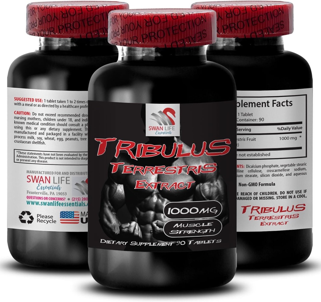 Natural Stamina Boost - TRIBULUS TERRESTRIS לחלץ - חיזוק ופעילות, אנרגיה אופטימיזציה פורמולה, כוח מבוסס צמחים, סביבת ביצועים גוף, Active Recovery, Energy Flow 1Bot 90Tabs