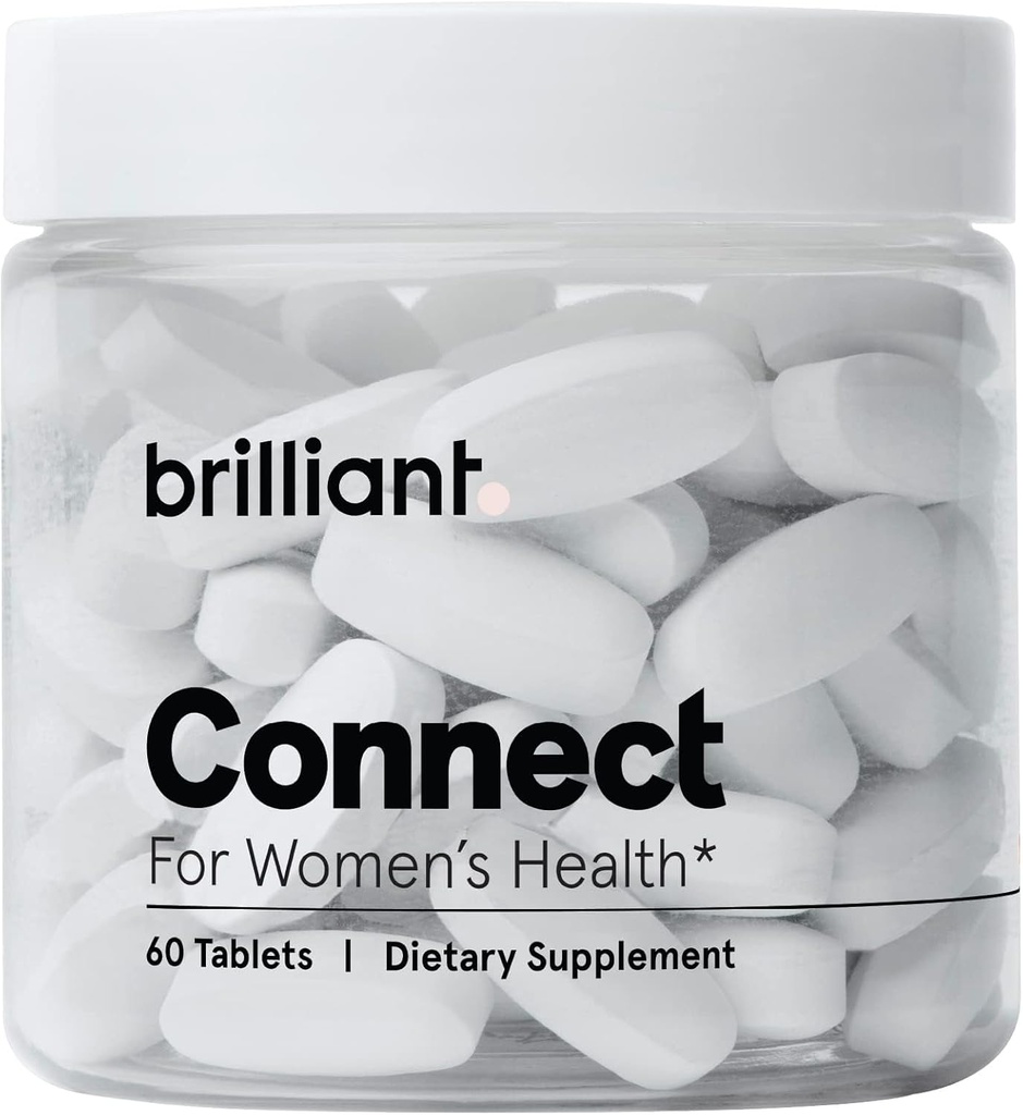 Brilliant Connect Age Health Supplement - מקדם הקלה מ Cramps, Fatigue, תקופות Irregular, Hormonal Acne, Hot Flashes ועוד * - הורמון טבעי איזון תמיכה *60 טבליות)