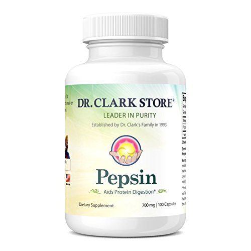 Dr. Clark Pepsin תוסף, 700mg, 100 Gelatin קפסולות