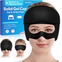 כובע כאבי ראש, Soothing Migraine Relief Cap Ice Head Wrap Head Mask for Sinus, Puffy Eyes, Tension and Stress Relief - Hot and Cold Therapy