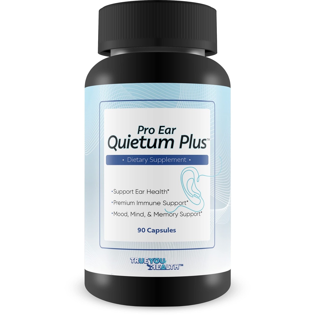 Pro Ear Quietum Plus - תמיכה באוזן טבעית כדי לקדם את מערכת הביקורת לבריאות - עזרה פנימית האוזן ובריאות האוזן התיכונה - תמיכה מופחתת צלצול אוזניים ו Buzzing - לקדם שמיעה בריאה