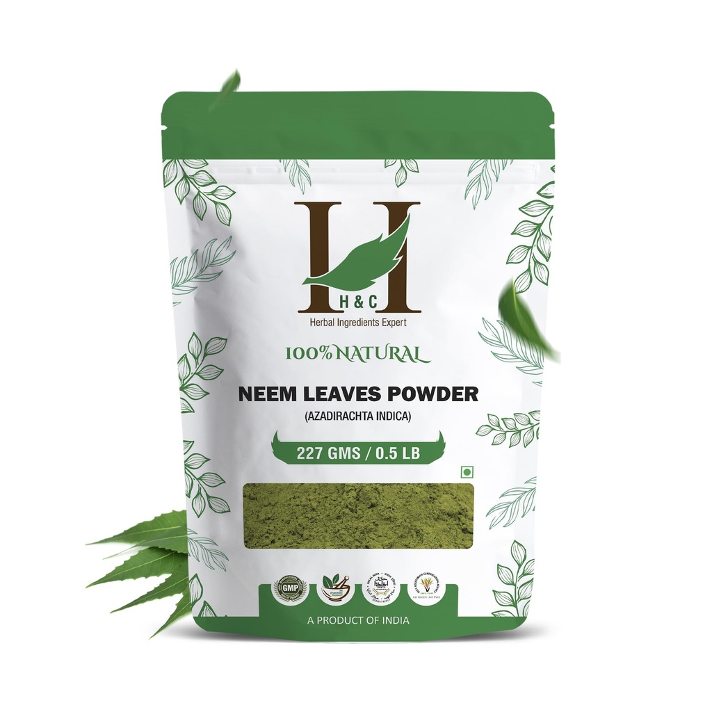 H&C Natural Neem Leaves אבקה, 227 גרמים (1/2 lb)