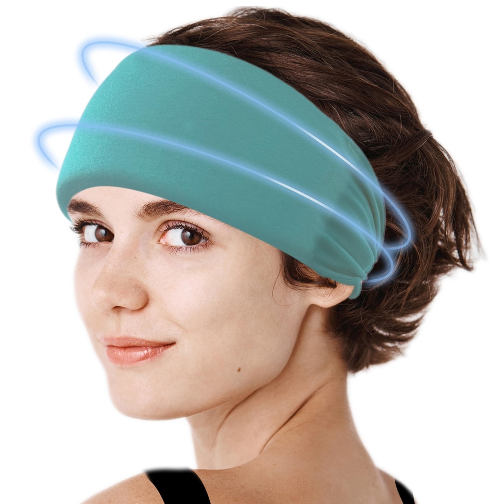 קרימי Migraine Headache Cap, Cooling Gel Headband Wrap Hat Mask, Soothing Ice Pack Head Face Cold Compress for Tension Stress & Hangover
