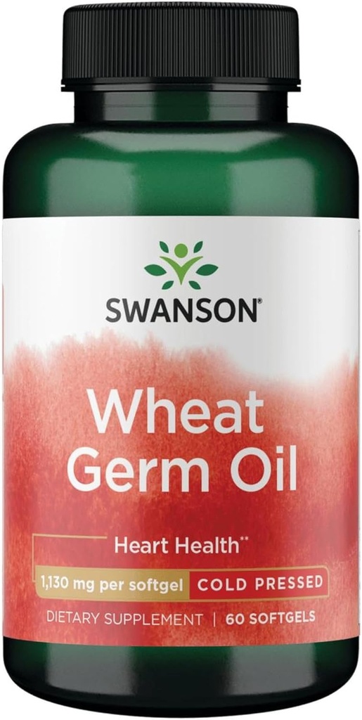 Swason Cold-Pressed Wheat Germ Oil 1130 מיליגרם 60 Sgels