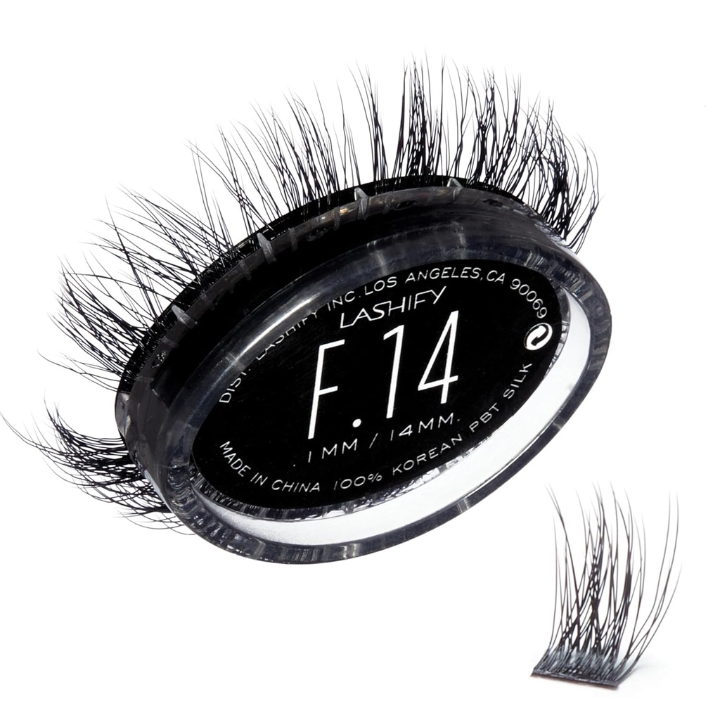Lashify Fluffy 14mm Gossamer Eyelashs Refill, שחור, קל DIY שקר Lashes כדי להוסיף מלא וממד שלישי