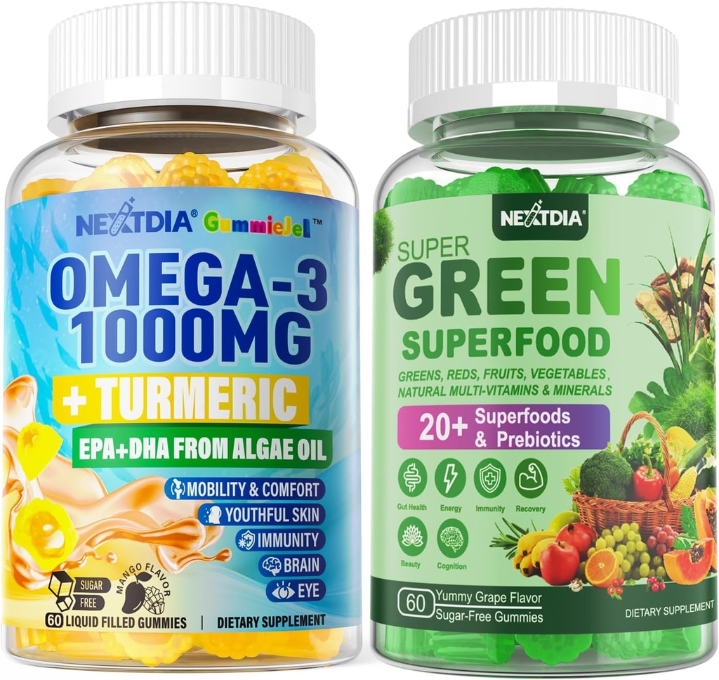 אומגה 3 טבעוני + Super Greens Gummies