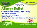 Om Cetirizine 10 מ"ג Tablet - All Day Allergy Relief - 100 Count - Anti-Histamine עבור Hay Fever, פולן, עיניים רטובות - הקלה יעילה מכל היום אלרגיות
