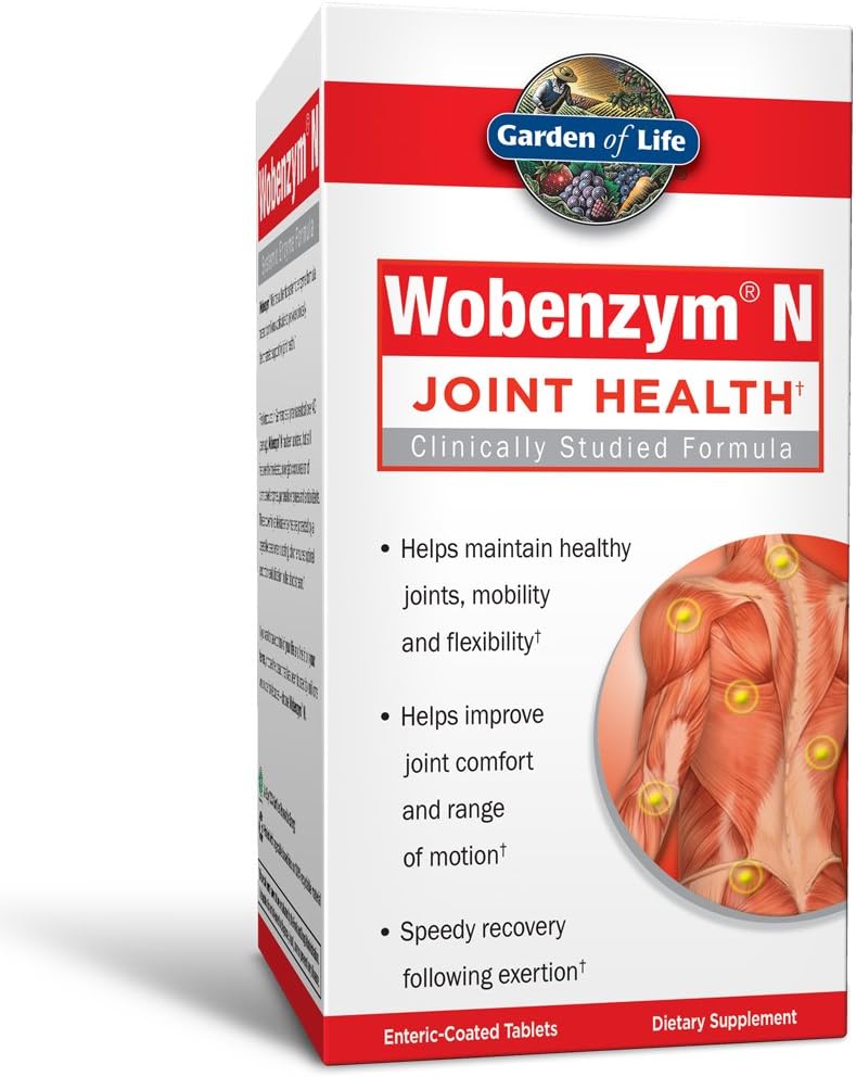 גן החיים המשותף תוסף לגברים ונשים - Wobenzym N Systemic Enzymes, קלינית למד פורמולה עבור שותפים בריאים, ניידות, גמישות, פוסט-Excise Recovery, Gluten Free, 800 Tablet