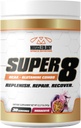 MUSCLEOLOGY Super 8 High Performance BCAA, Electrolyte & Glutamine בל פורמולה - Post-Workout Recovery and השריר תוספת בניין, 30 משרת (Maracuya)