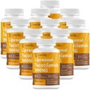 Liposomal Tocotrienols 1000mg - High Bioavailability ויטמין E Tocotrienols תוספים, 95% דלתא ו- 5% Gamma Tocotrienol קפסולות תמיכה עור, Bone, Antioxidant,600 Softgels Softgels